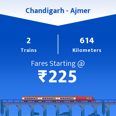 Chandigarh To Ajmer Trains